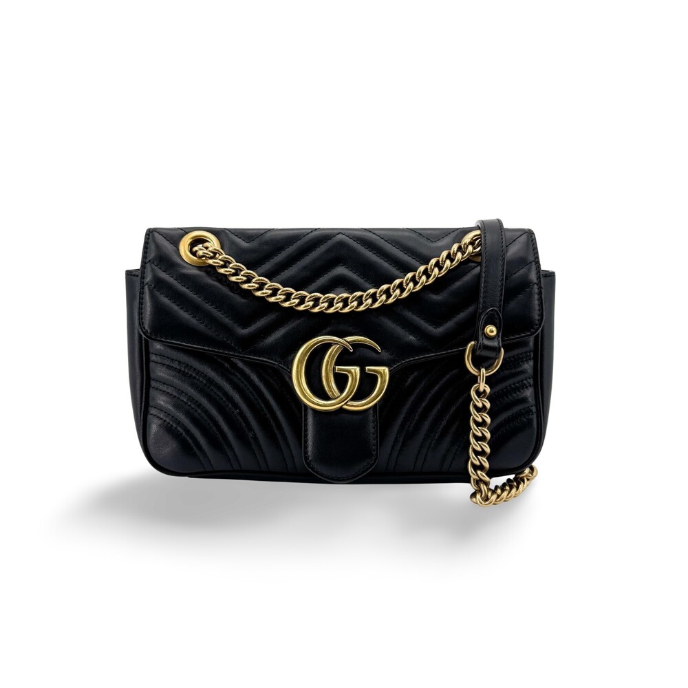 Gucci GG Marmont Flap Chevron Leather